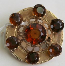 Citrine Scottish Brooch.