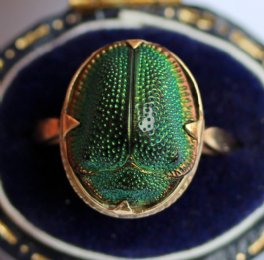 Gold Scarab Ring - SOLD