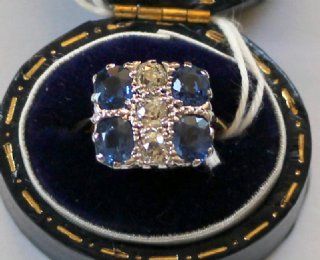 Gold,Sapphire & Diamond Ring