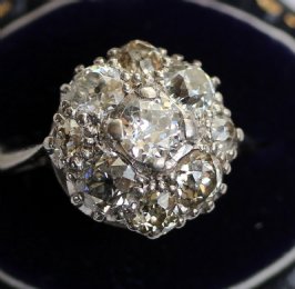 Platinum & Old Cut Diamond Ring