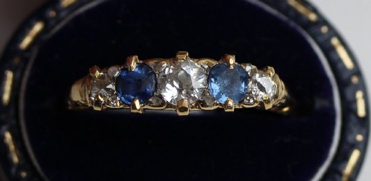 Sapphire & Diamond Ring