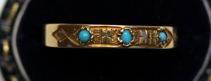 Victorian 15ct Gold Turquoise Ring