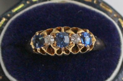 Victorian Sapphire & Diamond Ring