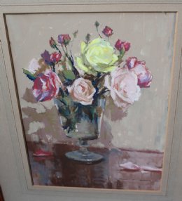 Frank P Martin - Roses - watercolour