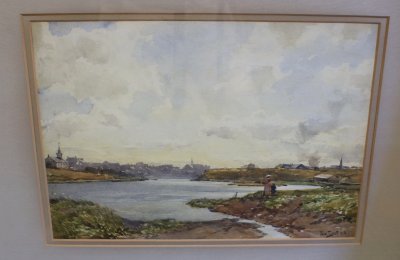 Tom Scott watercolour of Wick, Caithness