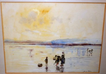 Watercolour, Barry Prittar "Shrimpers"