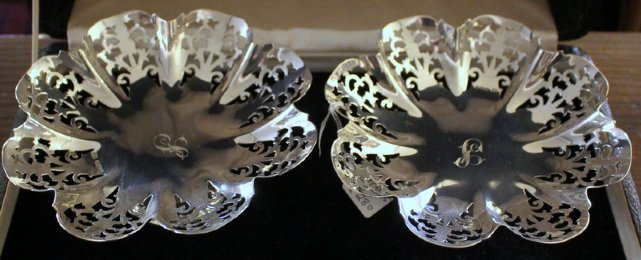 2 Pierced Silver Dishes - SOLD