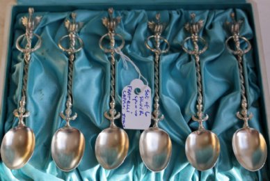 6 Italian Silver Spoons