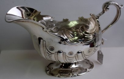 Large Dublin Silver Sauceboat