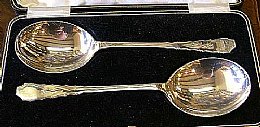 Pr Silver Serving Spoons