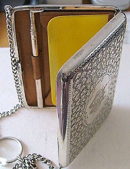 Silver Card Case & Notebook