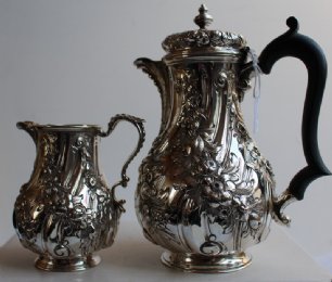 Silver Coffee Pot & Jug