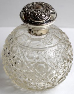 Silver Top Perfume Bottle